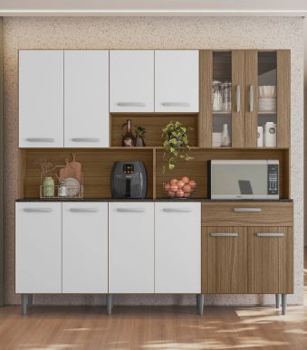 Armario-para-Cozinha-12-Portas-1-Gaveta-Clara